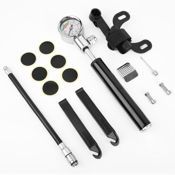 

bike pumps mini bicycle pump portable aluminum alloy high pressure air mountain cycling tire gas needle inflator