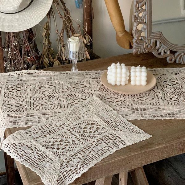 

mats & pads table cloth cotton tablecloth placemat cloths crochet lace cutout fabric cover