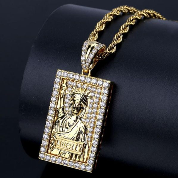 

pendant necklaces classic statue of liberty gilded metal men and women banquet trend necklace jewelry, Silver