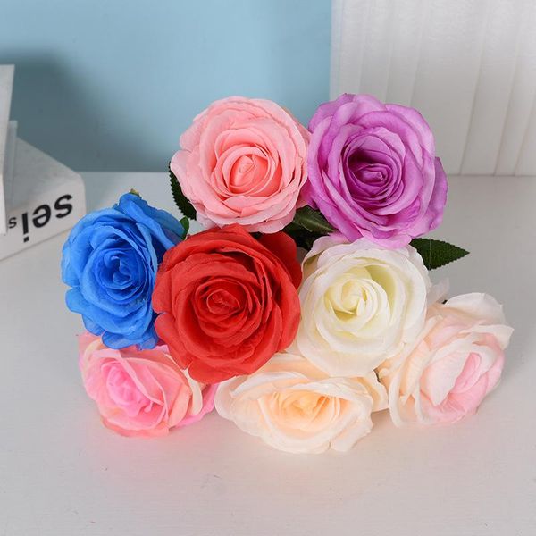 

decorative flowers & wreaths artificial balls short rose bouquets home wedding decoration decor 3 pieces