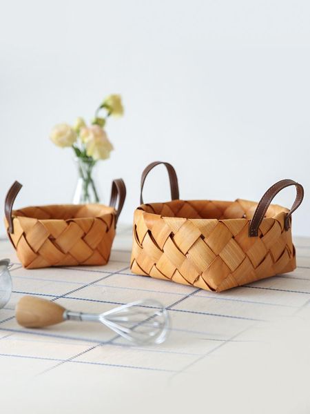 

storage baskets wheatlife house fruit basket rattan woven bread desksnack