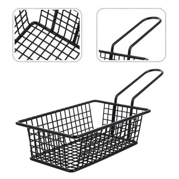 

storage baskets fried basket french fries multi-purpose with handle