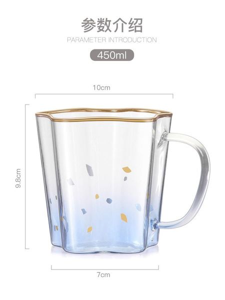 

modern personalized transparent glass cup handle designed household creative tasse drinking tool ej50gc wine glasses