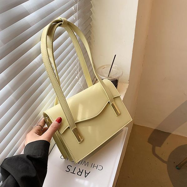 

evening bags solid color shoulder for women 2021 quality pu leather designer female crossbody bag fashion summer handbags
