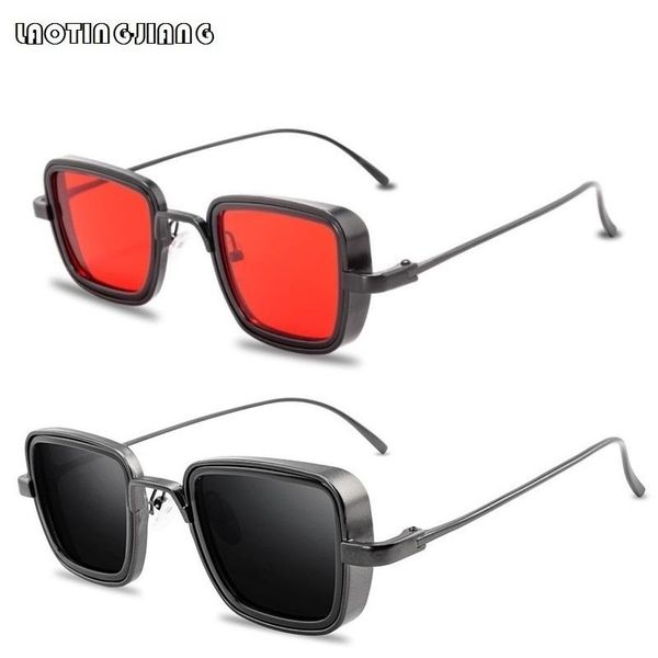 

sunglasses small square steampunk glasses vintage metal men retro brand designer sun male shades for man women eyewear, White;black