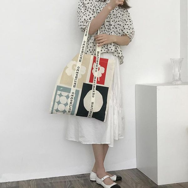 

evening bags hylhexyr fashion casual letter printed shoulder bag canvas big shopping tote women ladies handbag school student