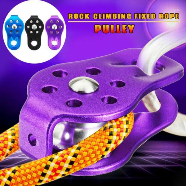 

cords, slings and webbing outdoor rock climbing 26kn fixed single rope pulley rescue survival sheave arborist gear cuerda escalada accessori