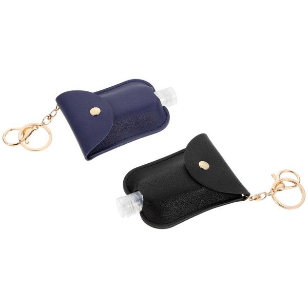 

storage bottles & jars 2sets hand sanitizer leather bag with keychain bottle liquid pack