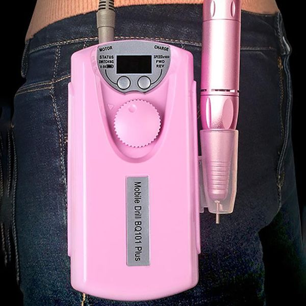 

nail drill & accessories electric machine portable file for manicure gel polisher rechargeable pen