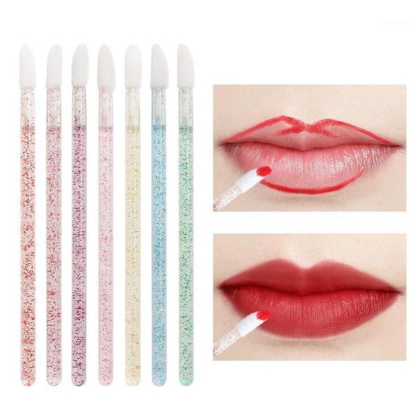 

pcs disposable crystal lip brushes lipstick gloss mascara wands applicator portable eyebrow eyelash brush makeup tools1