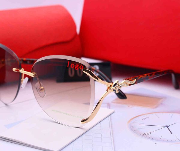 

inlaid diamond single beam trimming glasses gradient sunglasses frameless sunglasses, White;black