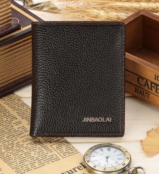 

wallets men business quality 100% genuine leather wallet black coffee short vertical style card holder purse ds012, Red;black