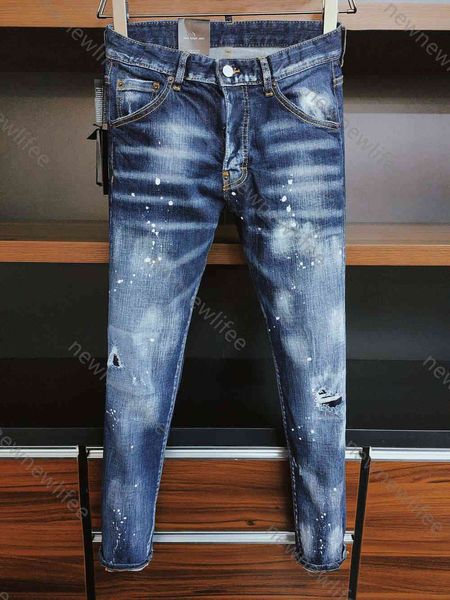 

2021ss designer jeans ainfor balm men's slim-fit ripped pants great quality man designers clothes spring plus size mens jeans nb4v, Blue