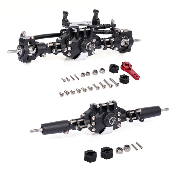 

aluminum alloy front & rear bridge axle replacement for 1/10 rc crawler car axial scx10 ii 90046 90047 rgt 86100 car rc parts