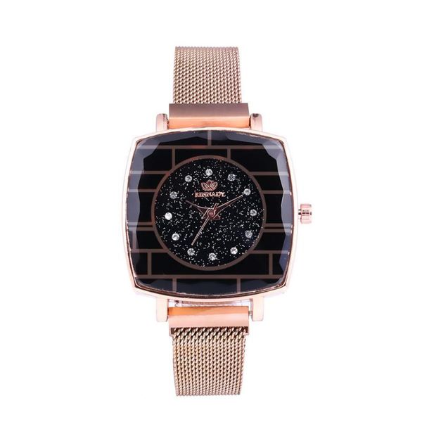 

luxury women's quartz watches brand big dial female watch stainless steel mesh strap ladies wrist *533 wristwatches, Slivery;brown