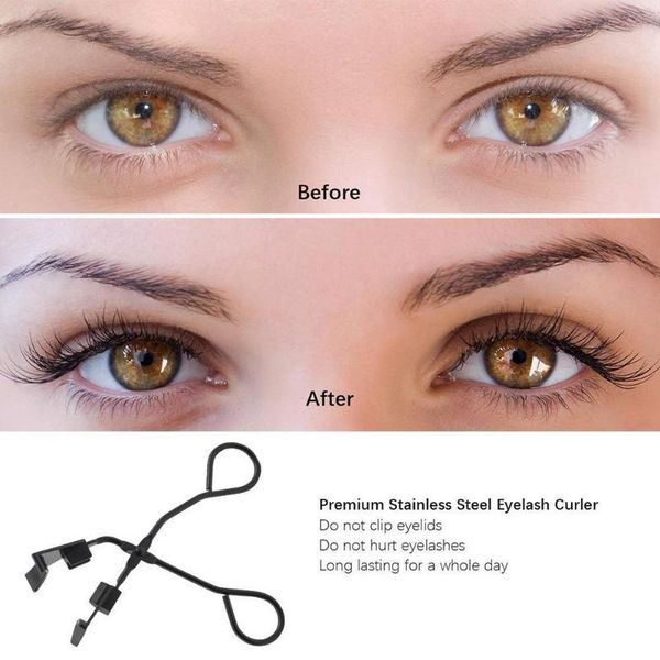 

eyelash curler 1pc portable black eyelashes magnetic curling eye lashes clip cosmetic beauty makeup tool lash tweezers kit gift