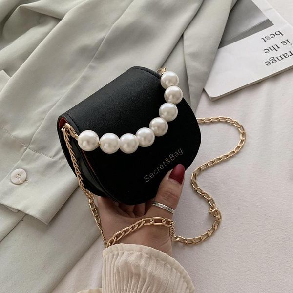 

evening bags ladies mini pu pearl messenger bag fashion chain portable lipstick