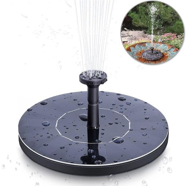 

drop mini solar powered floating bird bath water panel fountain pump garden pond pool decorations