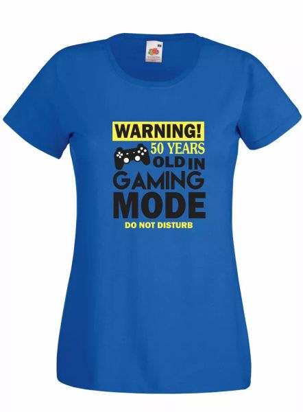 

t-shirt shirt women j2436 gift gamer 50 years gaming mode, White;black