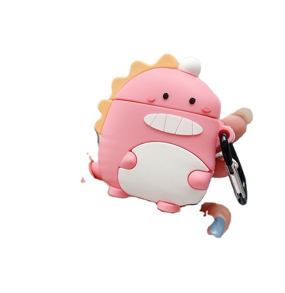 

headphone accessories the factory shipment dinosaur skin silicone anti-lost protective cover for apple airpods charging case
