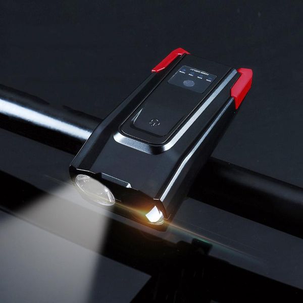 

bike lights bicycle light+ bell cycling front led handlebar ring horns horn electronic alarm sound h001