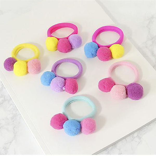 

1pc fashion lovely girls children delicate colorful elastic hair band hair rope accessories, Golden;white