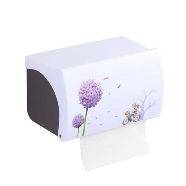 

toilet paper holders punching roll tissue box storage rack plastic home bathroom flip cover towel shelf
