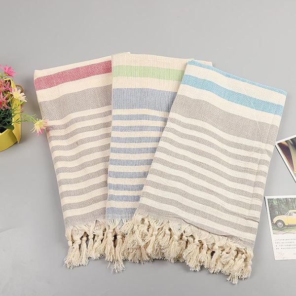 

towel lychee stripe tassel bath super absorbent cotton gown soft accessories