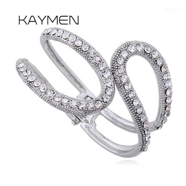 

bangle fashionable full rhinestones simple shape for women party prom wedding jewelry 2 colors1, Black