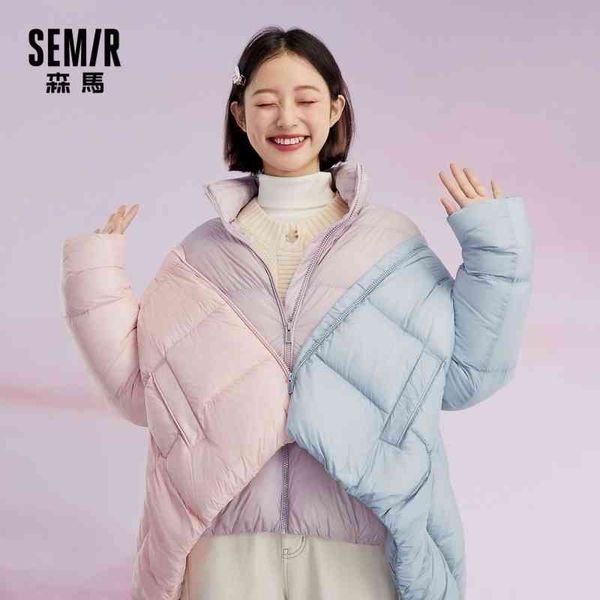 

semir - women's lightweight down et, korean casual coat, loose, 2020, Black