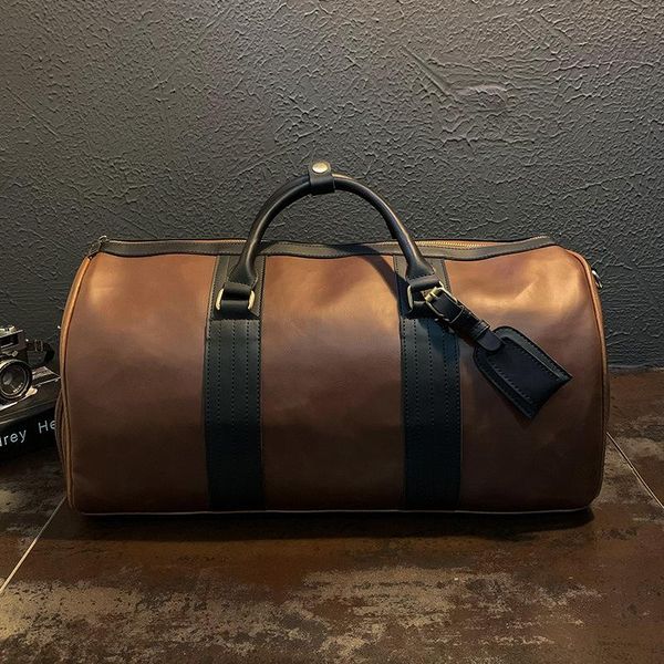 

business bag, leisure trend, travel handbag, large capacity men's single shoulder oblique satchel bag duffel bags