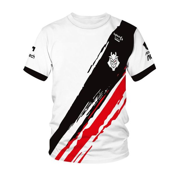 

men's t-shirts european style g2 team uniform cs go game surrounding loose and quick-drying short-sleeved t-shirt large size, White;black