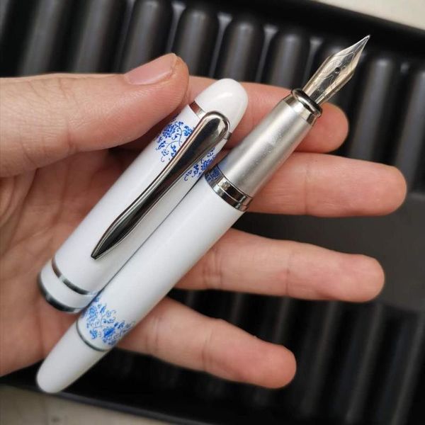

fountain pens unbrand pen ink white converter f nib silver clip stationery office school supplies
