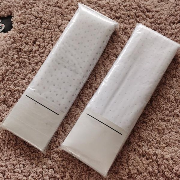 

polyester cloth bath curtain minimalism partition white background silver dot 180 * 200 with lead wire shower curtains