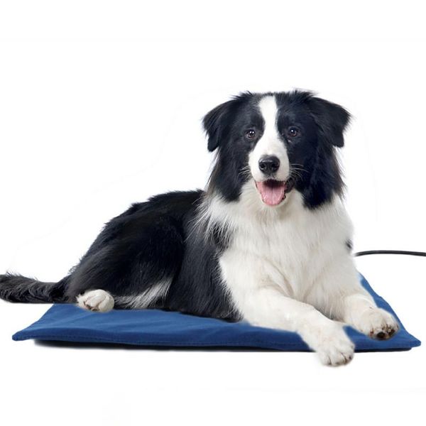 

waterproof pet heated pad bed cat dog warmer electric heating mat cushion blanket bule solid color 19dec25 kennels & pens