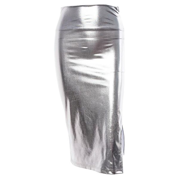 

skirts midi tight 2021 fashion skirt women long silver satin womens side split ladies wrap sylish for ii50bsq, Black