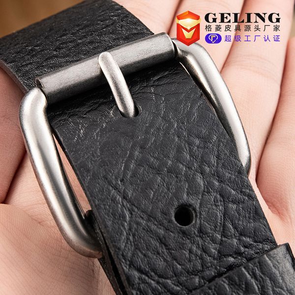 

transparent dyed pure cow leather high end belt for men, Black;brown
