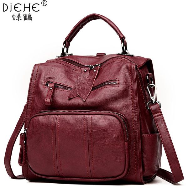 

outdoor bags multifunction women backpacks leather female travel fashion shoulder bag backpack school for teena girl mochila