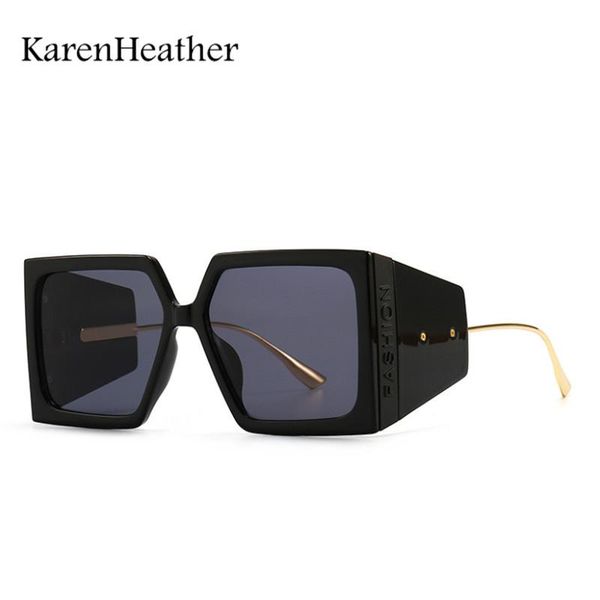 

sunglasses karenheather luxury designer retro square for women men rectangle frame oversized sun glasses shading uv400 ins fashi, White;black