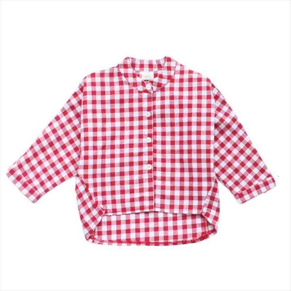 

baby girls plaid t shirts long sleeve black white arrival children red cotton for 2 7y gt22, Blue