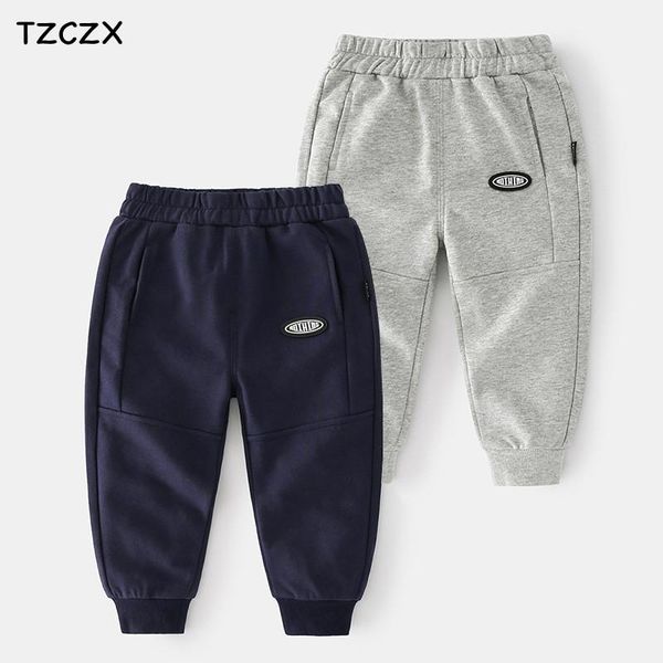 

trousers boy's girl's pants solid regular stretch full length chidlren 2colors for 2-6 year kids, Blue