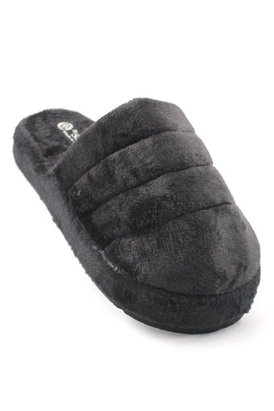 

plush home slipper slippers, Black