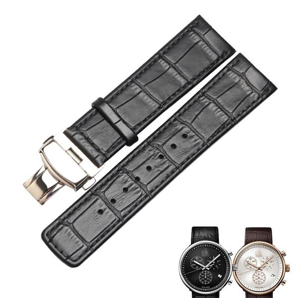 

watch bands wnetula watchbands for k2n281c1/k2n281c6/k2n271 calf-leather band cow leather genuine strap, Black;brown