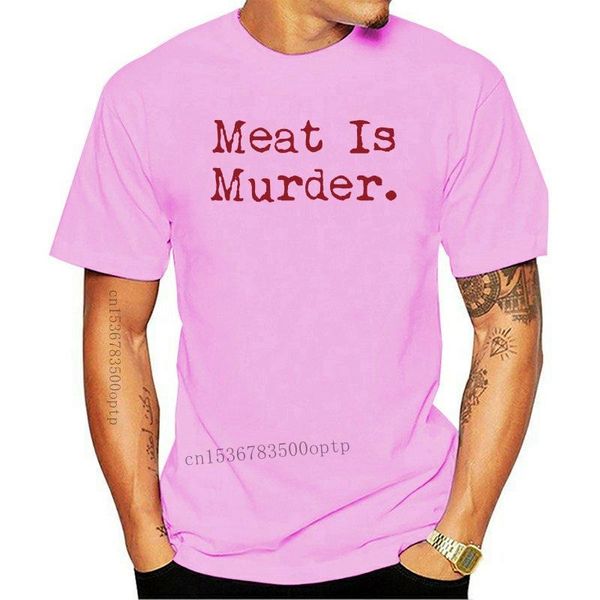 

men's t-shirts 4tee meat is murder vegetarian vegan t-shirt fashion slim funny brand, White;black