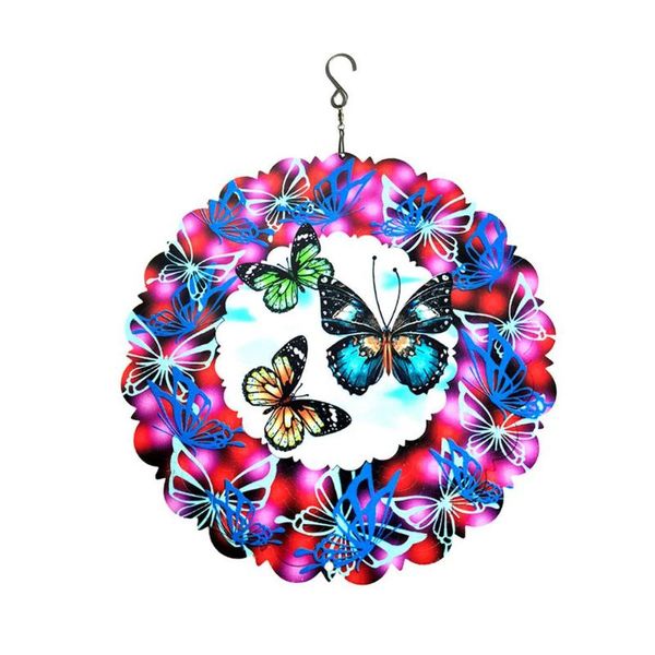 

decorative objects & figurines wind spinner 3d dynamic rotating chime outdoor garden flower shaped catcher yard hanging decoration