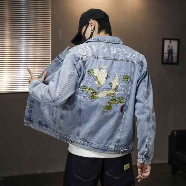 

american cowboy jacket men's spring and autumn hip hop trend large fat loose casual sportswear jacket men, Black;brown