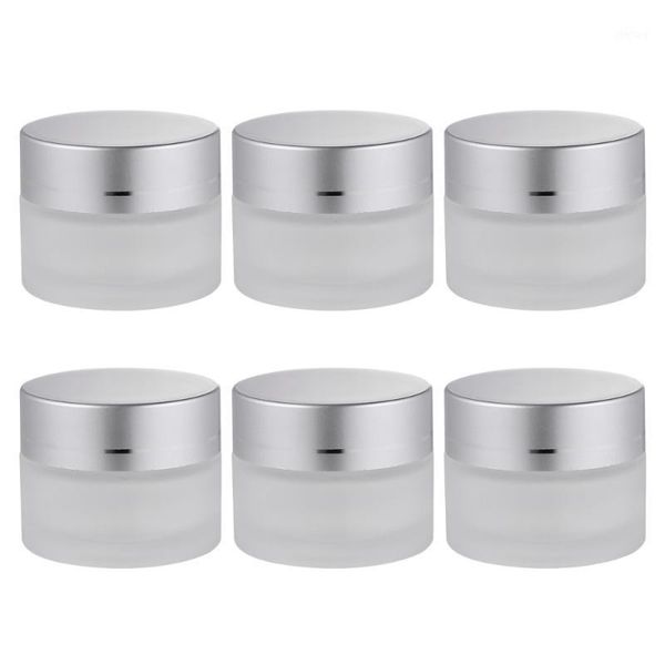 

storage bottles & jars 6 pcs empty glass face cream jar makeup container for home