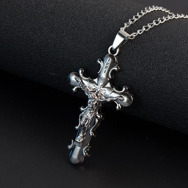 

pendant necklaces satan cross titanium steel 316l stainless necklace satanism gothic punk jewelry cx44, Silver