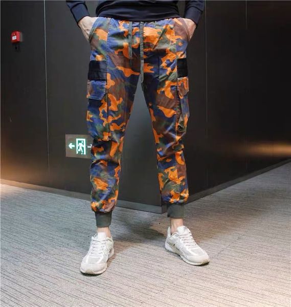 

pant men's slim harlan casual pants jogging camouflage design, Black