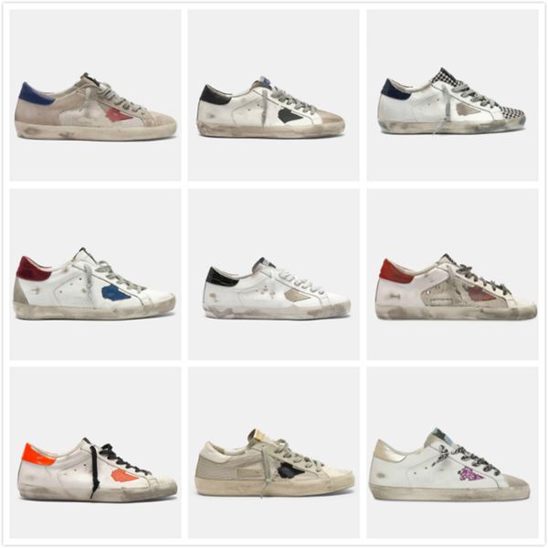 

golden super star sneakers sequin classic white do-old dirty shoes goose designer italy deluxe brand luxury man women casual shoe, Black
